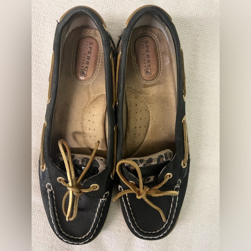Sperry Women’s loafer black and animal print, 8.5 M - Picture 2 of 10
